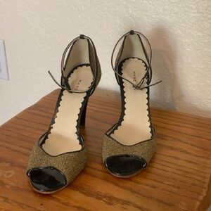 Marc Jacobs Glittery Golden Heel With Ankle Strap - Size 8